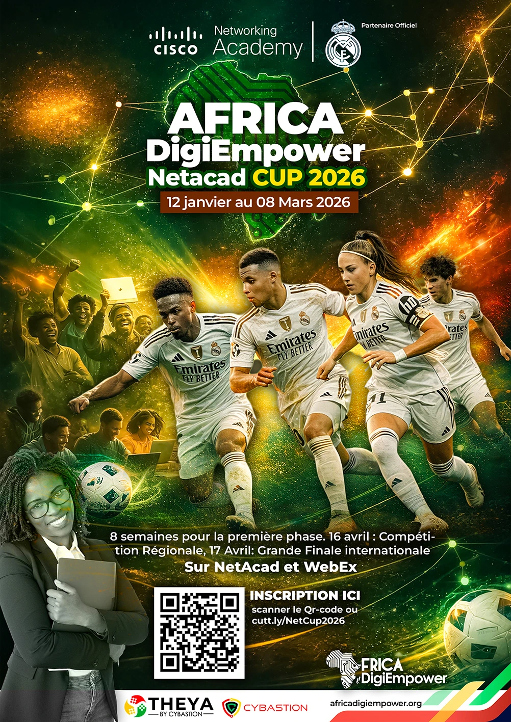 Africa DigiEmpower NetAcad Cup 2026 Marathon d'apprentissage en partenariat avec le Real de Madrid
