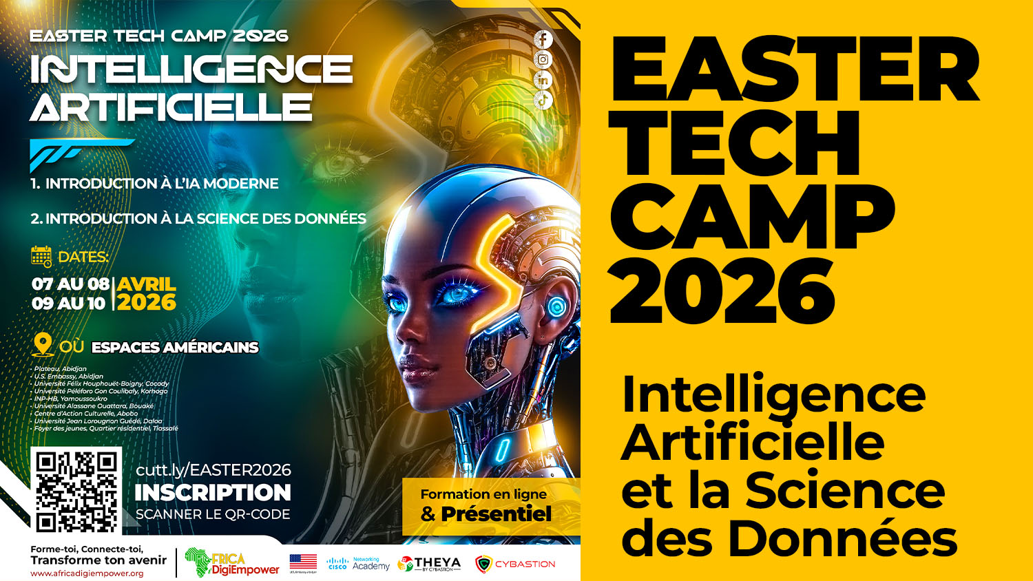Artice easter tech camp-Africa DigiEmpower formations gratuites pour les jeunes. design by adambita237