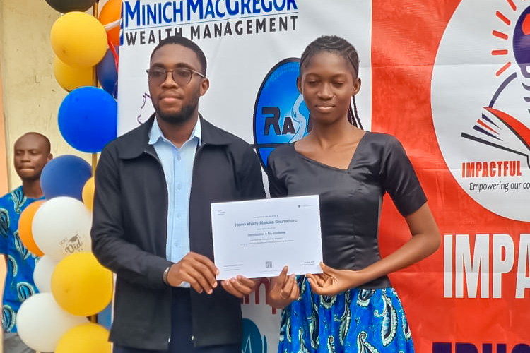 Ceremonie fin de parcours impactful 3-Africa DigiEmpower formations gratuites pour les jeunes. design by adambita237