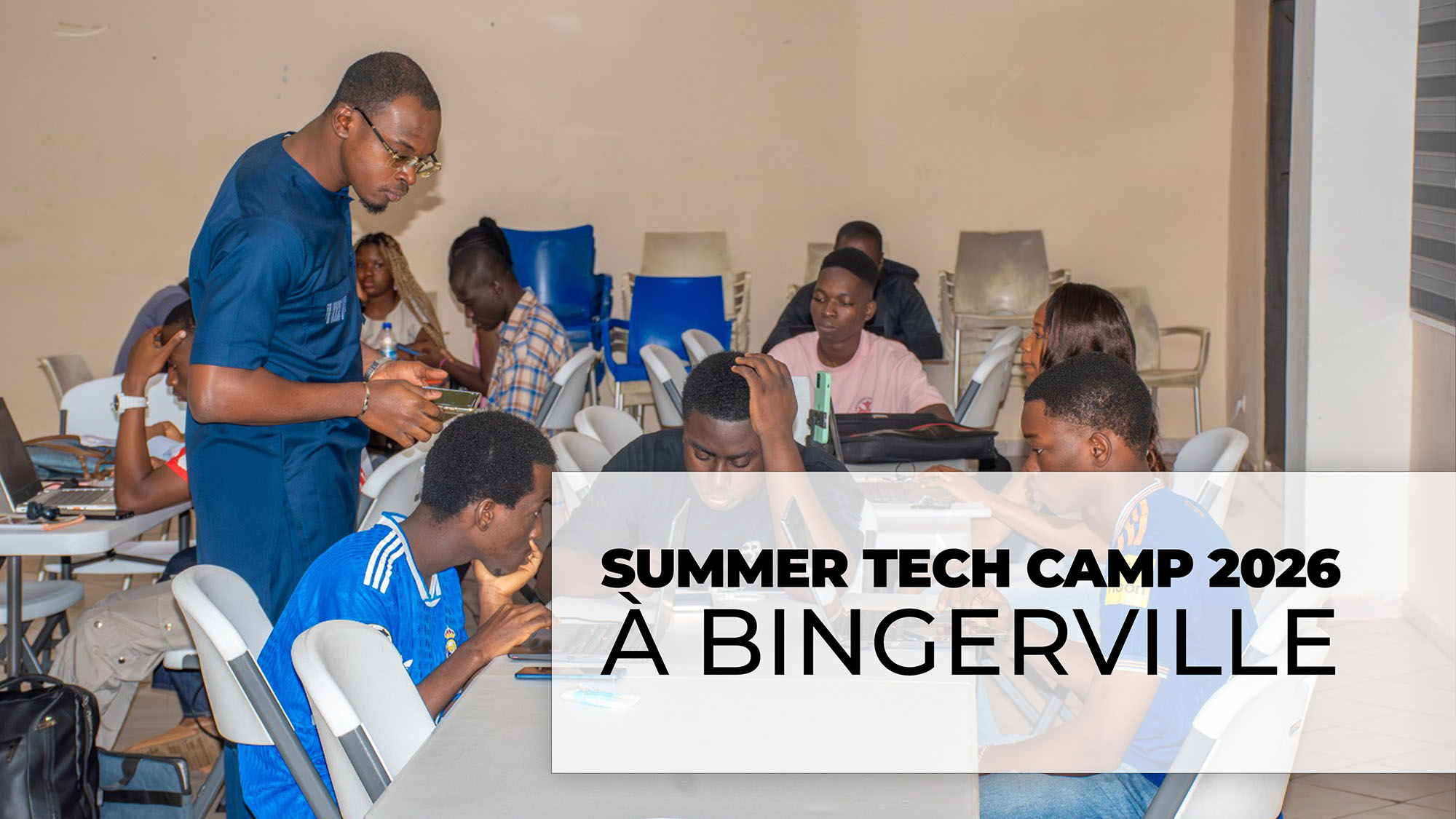 Summer tech camp 2026 bingerville-Africa DigiEmpower formations gratuites pour les jeunes. design by adambita237